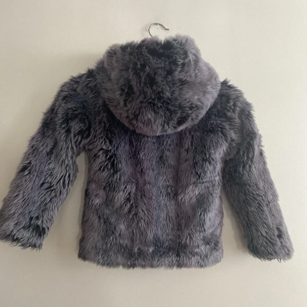 American Widgeon Purple Faux Fur girls winter Coat‎ Jacket size 6 Fuzzy